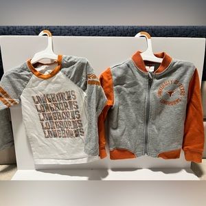 Toddler 3t Texas Longhorns long sleeve shirt and jacket